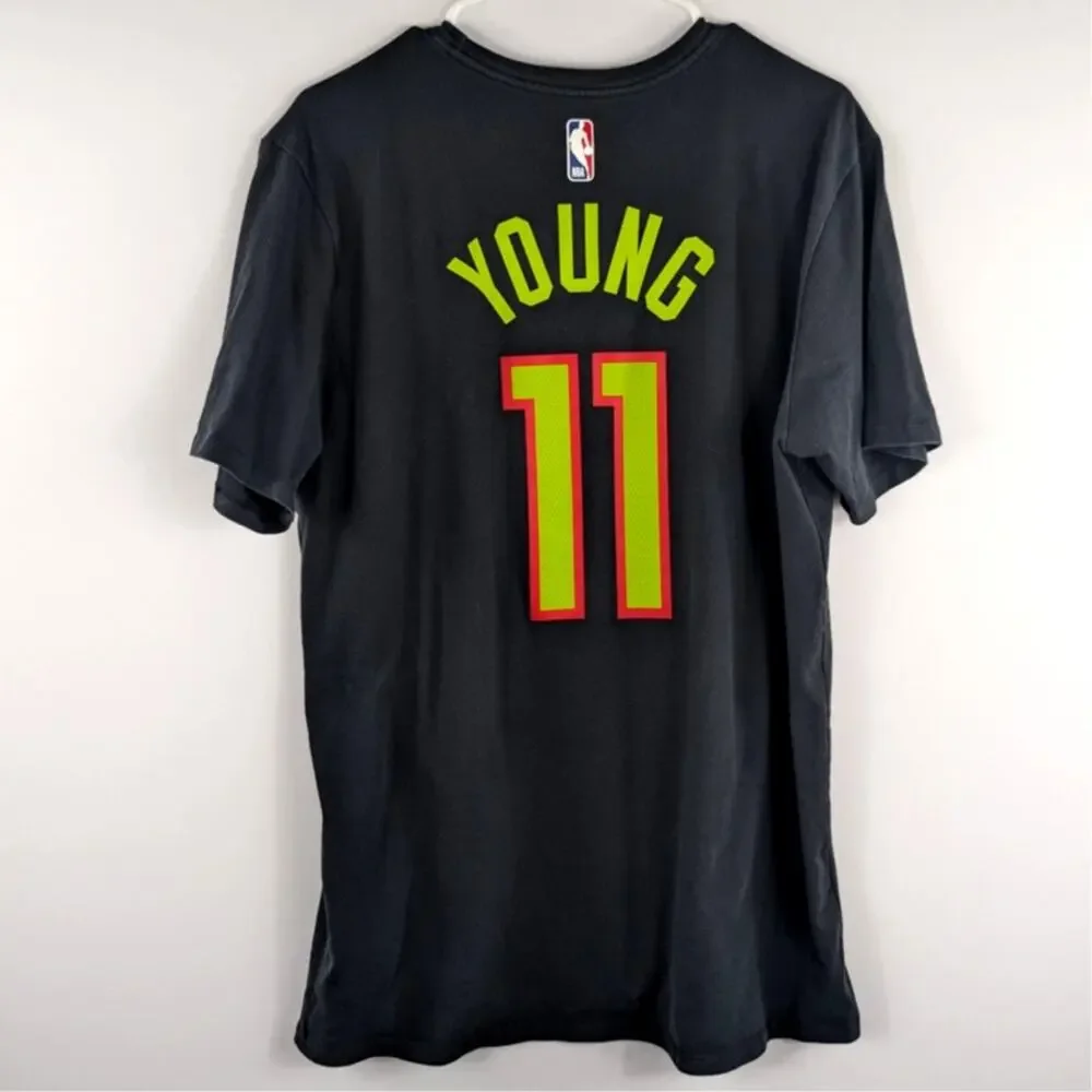 Nike L Atlanta Hawks Trae Young 11 Dri-FIT Athletic Cut NBA T-Shirt - Picture 2 of 5